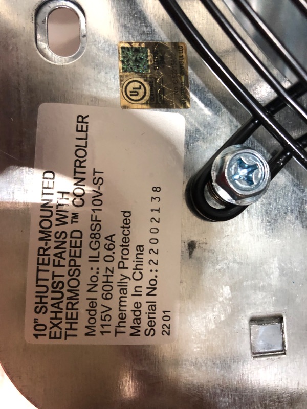 Photo 2 of **** NEW OPEN BOX****
iLiving 10'' Wall Mounted Shutter Exhaust Fan, Automatic Shutter, 820 CFM, 1200 SQF Coverage Area Silver (ILG8SF10V-ST) & 12'' Shutter Exhaust Fan with Thermospeed(TM) controller, 960 CFM, Silver Fan with Control + Fan 960 CFM, Silve