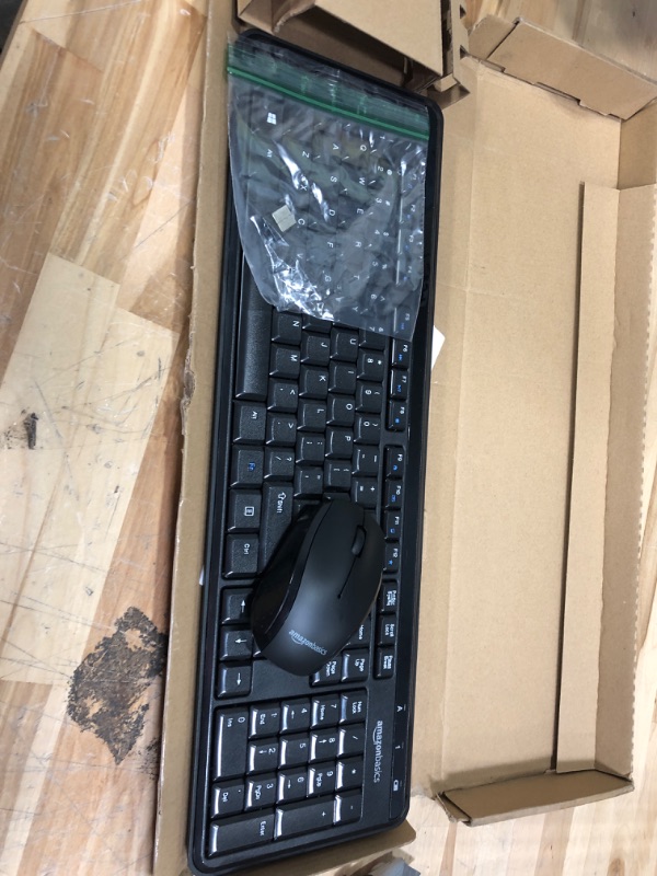 Photo 1 of ***USED BUT LIKE NEW***
Amazon Basics Wireless Computer Keyboard and Mouse Combo - Quiet and Compact - US Layout (QWERTY)