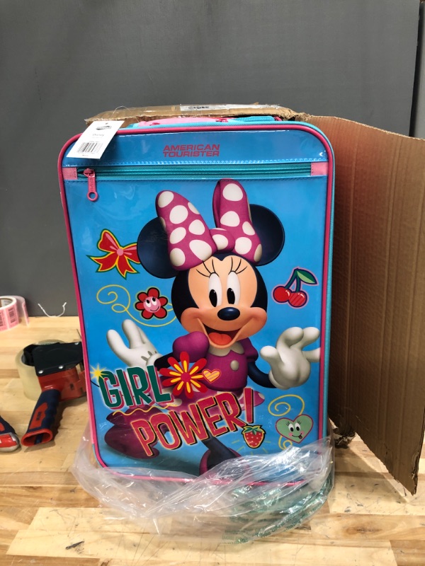 Photo 2 of ***NEW***
American Tourister Kids' Disney Softside Upright Luggage, Telescoping Handles, Minnie Mouse 2, Carry-On 18-Inch Carry-On 18-Inch Minnie Mouse 2