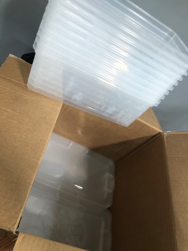 Photo 2 of 20 Pack of Iris Medium Size Clear Storage Containers with Lids