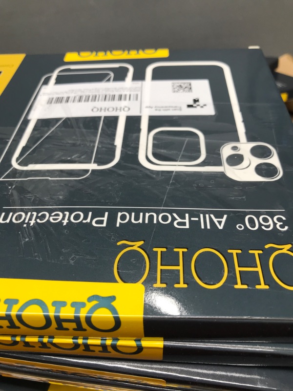 Photo 1 of 2 QHOHQ [5 in 1] for iPhone 14 Plus Case, with 2X Screen Protector + 2X Camera Lens Protector, Soft Silicone Military Shockproof Slim Thin Phone Case 6.7 Inch for Men and Women, Navy Blue