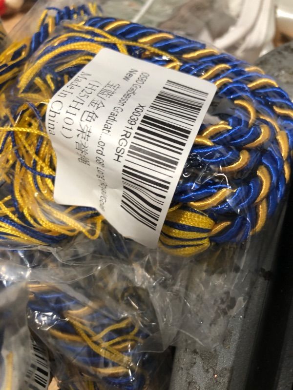 Photo 2 of 3  OSBO GradSeason Graduation Honor Cord 68" Long (Royal/Gold)