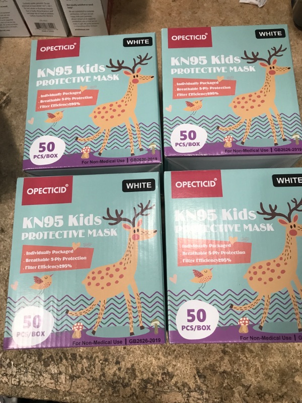 Photo 2 of 4 of- OPECTICID KN95 Face Mask Individually Wrapped Cup Masks Breathable 5-Layer Filter Efficiency?95% 20 Pack