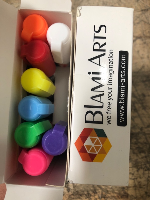 Photo 2 of 2 PACK OF Blami Arts Chalk Markers 8 Pens Set - Neon Vibrant Chalkboard Markers - Non-Toxic Water-based Liquid Chalk Markers with Reversible Tips and Erasing Sponge Included