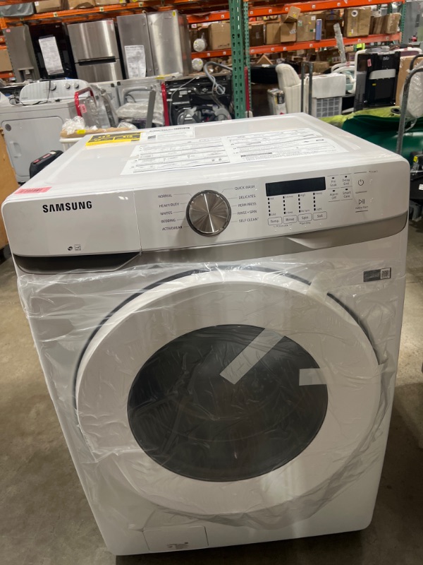 Photo 2 of Samsung 4.5-cu ft High Efficiency Stackable Front-Load Washer (White) ENERGY STAR