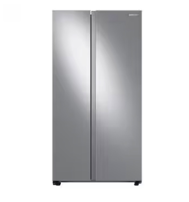 Photo 1 of Samsung 28-cu ft Smart Side-by-Side Refrigerator with Ice Maker (Fingerprint Resistant Stainless Steel)