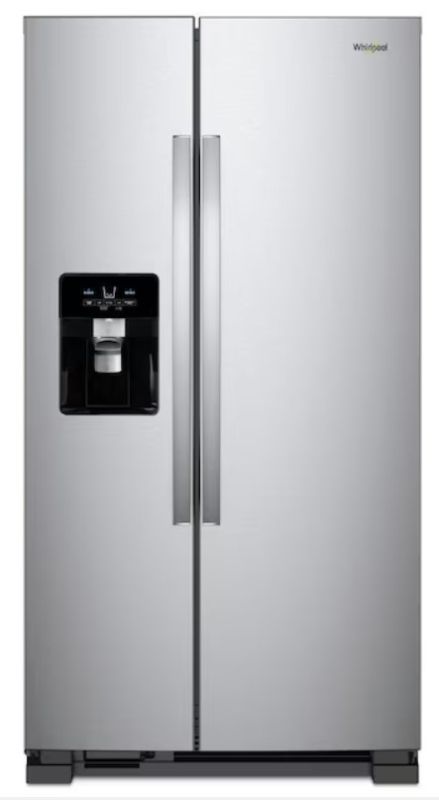 Photo 1 of Whirlpool 21.4-cu ft Side-by-Side Refrigerator with Ice Maker (Fingerprint Resistant Stainless Steel)