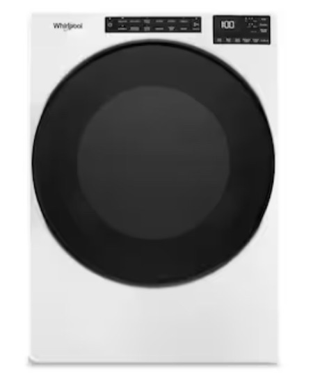 Photo 1 of Whirlpool 7.4-cu ft Stackable Electric Dryer (White) ENERGY STAR