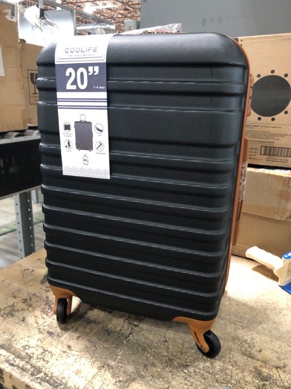 Photo 2 of ***Only One*** Coolife Luggage Suitcase Luggage Carry On Hardside Luggage with TSA Lock Spinner Wheels (Black)