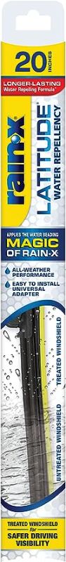 Photo 1 of Rain-X 5079277-2 Latitude 2-In-1 Water Repellent Wiper Blades, 20 Inch Windshield Wipers (Pack Of 1), Automotive Replacement Windshield Wiper Blades With Patented Rain-X Water Repellency Formula
