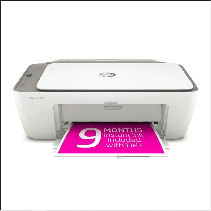 Photo 1 of HP DeskJet 3755 Compact All-in-One Wireless Printer, HP Instant Ink, Works with Alexa - Seagrass Accent (J9V92A)
