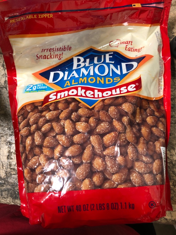 Photo 2 of Blue Diamond Almonds Smokehouse Flavored Snack Nuts, 40 Oz Resealable Bag (Pack of 1)