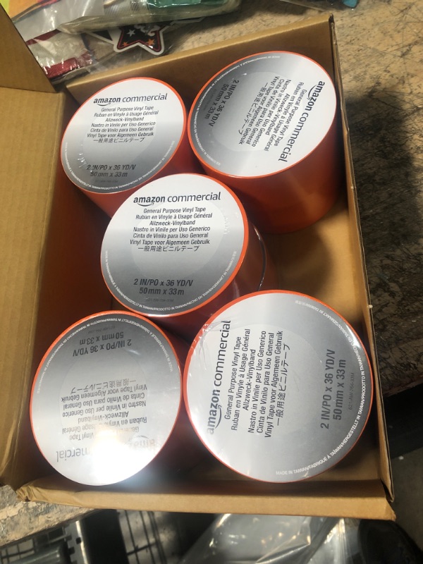 Photo 2 of 10 Pack AmazonCommercial General Purpose Vinyl Tape