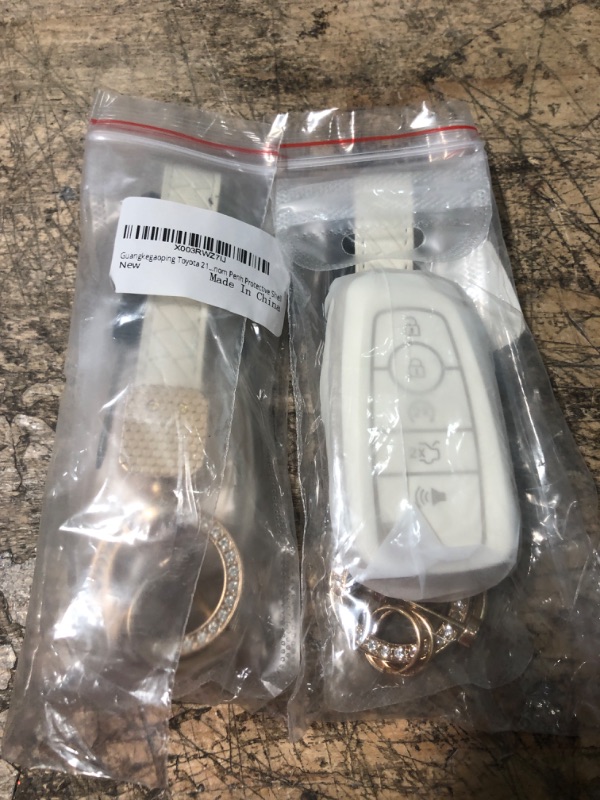 Photo 2 of 2 PACK Guangkegaoping Ford Key Fob Cover, Suitable for Explorer Mondeo Car Key Fob Cover Gold Edge Smart Key Cover 5 Buttons 11.2*5.00*2.00cm