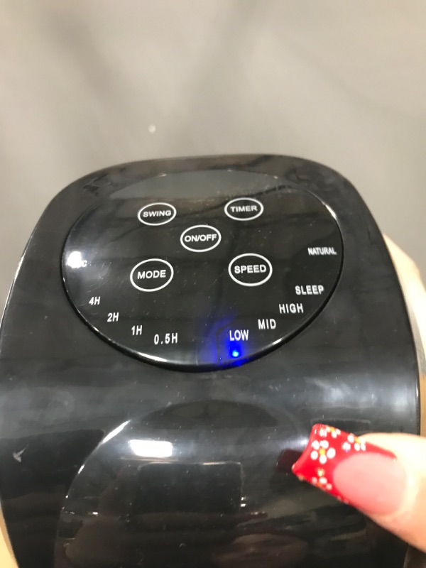 Photo 2 of Uthfy Oscillating Tower Fan with Remote, Electric Standing Tower Fan Floor Fan for Bedroom Indoor Office and Home Use,Quiet Cooling Portable Bladeless Tower Fans, 30 inchs, Black Tower Fan