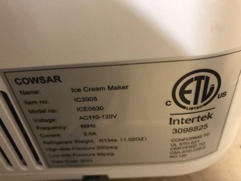 Photo 3 of 0.8L Ice Cream Maker with Compressor ICE3908
