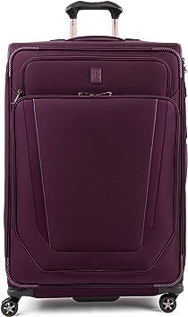 Photo 1 of  Travelpro Crew Versapack Softside Expandable 8 Spinner Wheel Luggage, USB Port, Men and Women, Perfect Plum, Checked Large 20-Inch
