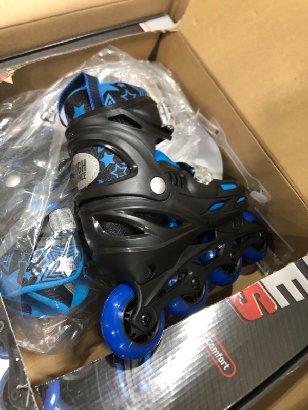 Photo 2 of LIKU Black Professional Inline Skates Unisex 2-5
