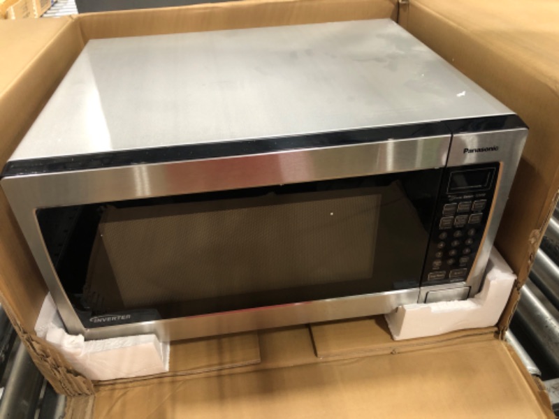 Photo 2 of *Used* Panasonic Microwave Oven NN-SN766S, 1.6 Cubic Foot, 1250W & 27” Microwave Trim Kit for Panasonic 1.6 cu ft Microwave Ovens – NN-TK722SS (Stainless Steel)