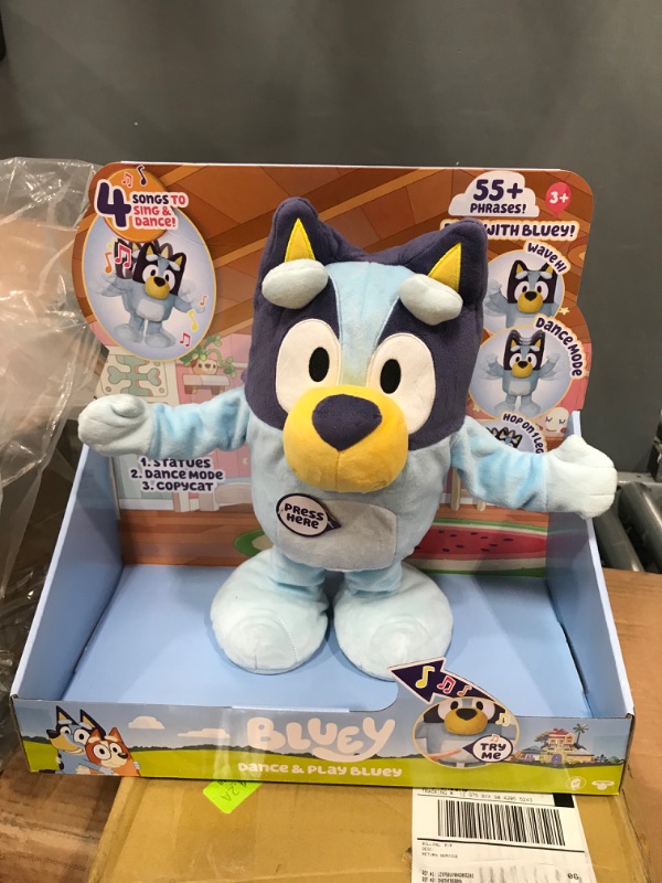 Photo 2 of Bluey Dance and Play 14" Animated Plush | Over 55 Phrases and Songs, Multicolor
