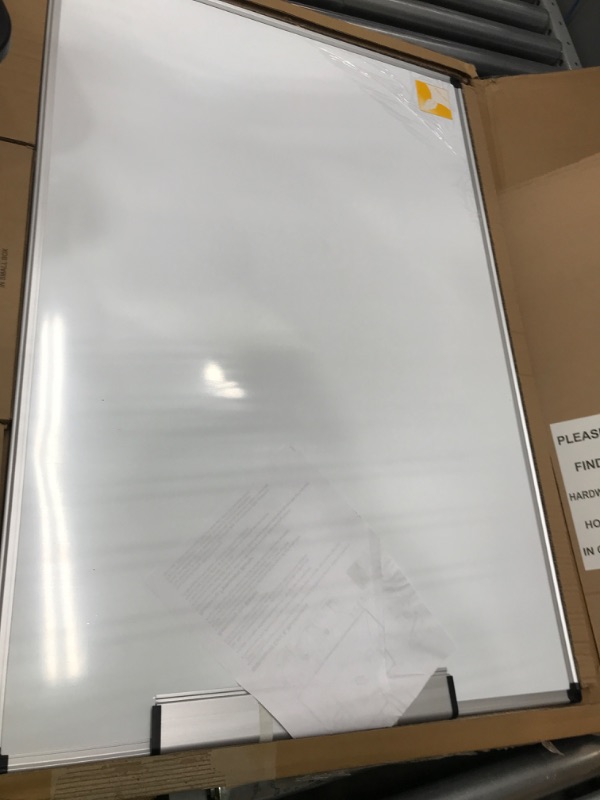 Photo 2 of XBoard Magnetic Dry Erase Board/Whiteboard, 36 X 24 Inches, Double Sided White Board,1 Dry Eraser & 3 Dry Erase Markers & 4 Push Pin Magnets 36" x 24"