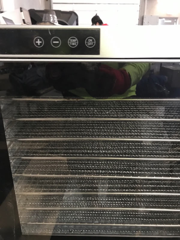 Photo 2 of * item used * item not functional * sold for parts/repair *
Ivation 10 Tray Premium Stainless Steel Electric Food Dehydrator Machine