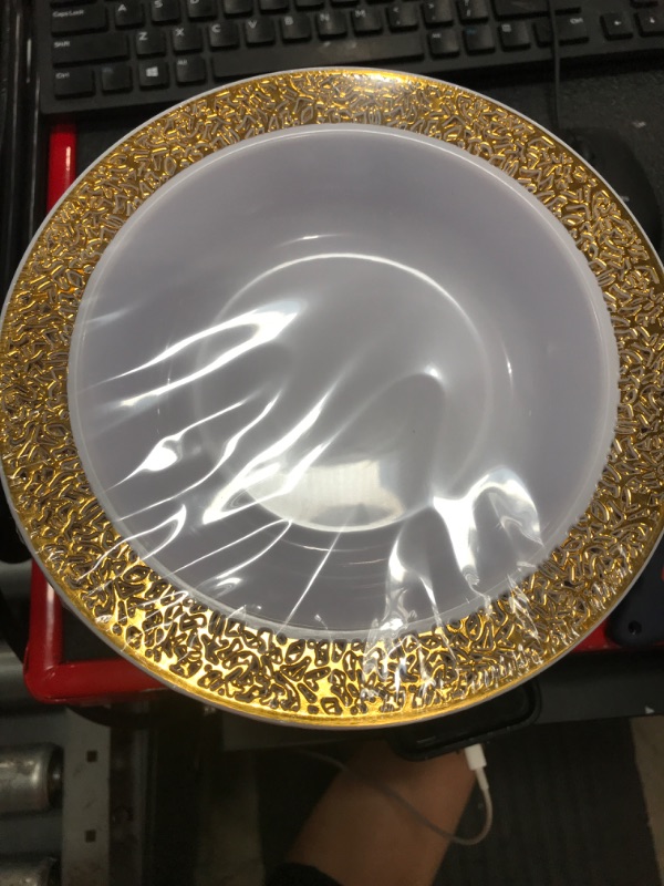 Photo 2 of 5oz white bowl with gold ring