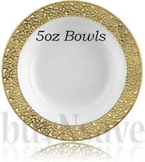 Photo 1 of 5oz white bowl with gold ring