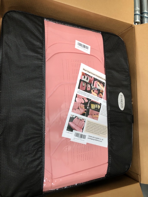 Photo 2 of *MISSING BACK SEAT COVER*
TIEHESYT Pink Car Seat Covers Full Set, B
