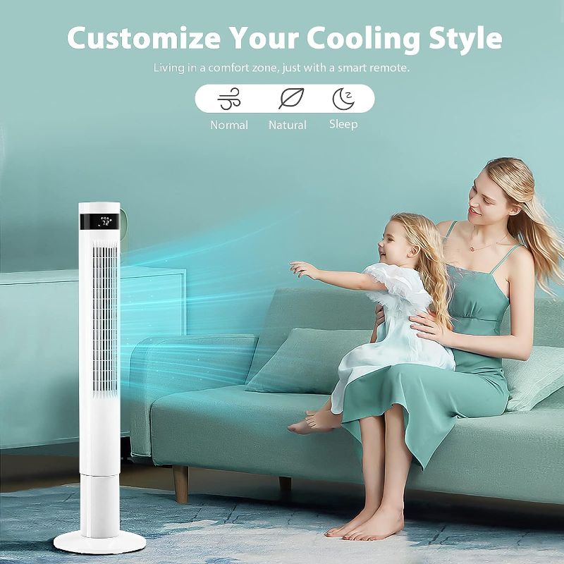 Photo 1 of * item incomplete *
Antarctic Star Tower Fan Portable Electric Oscillating Fan Quiet Cooling Remote Control Standing 