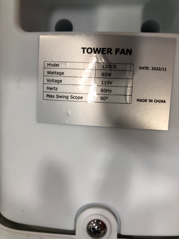 Photo 3 of * item incomplete *
Antarctic Star Tower Fan Portable Electric Oscillating Fan Quiet Cooling Remote Control Standing 