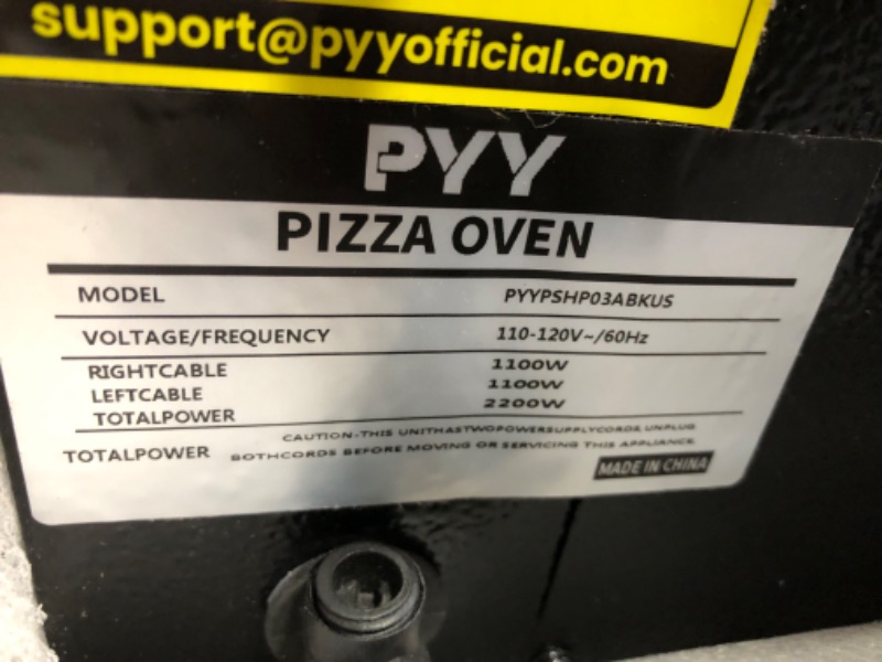 Photo 5 of **MINOR DAMAGES DENT ON IN THE FRONT**
PYY Countertop Pizza Oven Electric Indoor Pizza Oven Commercial Stainless Steel 2-Layers Pizza Cooker with Timer for Home Restaurant