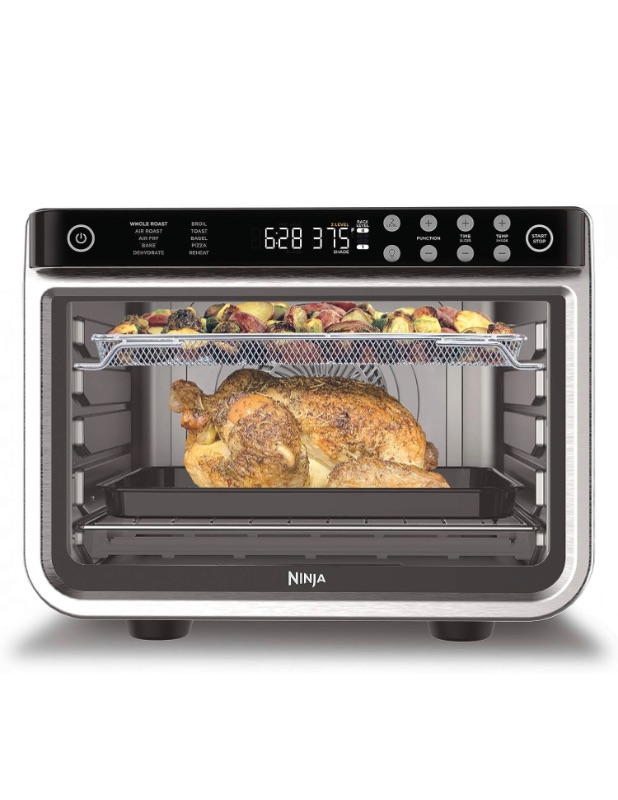 Photo 2 of Ninja DT201 Foodi 10-in-1 XL Pro Air Fry Digital Countertop Convection Toaster Oven with Dehydrate and Reheat, 1800 Watts, Stainless Steel Finish