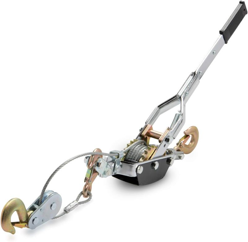 Photo 1 of NEIKO 02256A Come Along Winch, 5-Ton (10,000 Lbs) Pulling Capacity, 10Ft, 3 Hook, Heavy Duty Power Cable Come Along Tool with Dual Gears, Hand Winch Cable, Automotive Hoist Winch Puller, Recovery Gear

