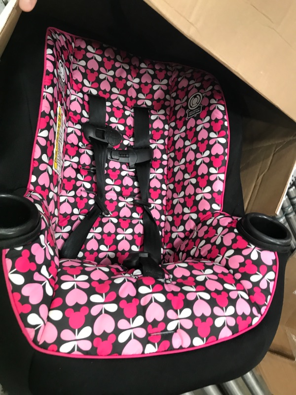 Photo 2 of Disney Baby Onlook 2-in-1 Convertible Car Seat, Rear-Facing 5-40 pounds and Forward-Facing 22-40 pounds and up to 43 inches, Minnie Sweetheart