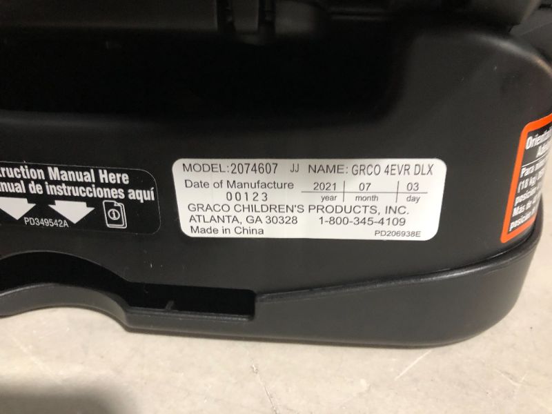 Photo 3 of ***07-03-2021 DATE OF MANUFACTURE***
Graco Fairmont 4ever DLX 4-in-1 Car Seat