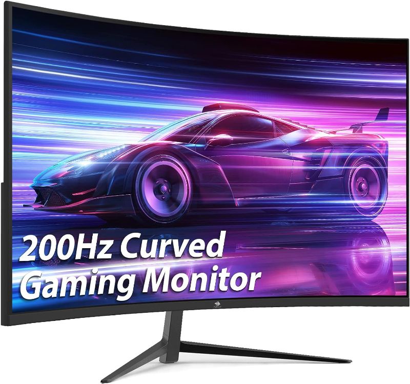 Photo 1 of Z-Edge UG27 27-inch Curved Gaming Monitor 16:9 1920x1080 200/144Hz 1ms Frameless LED Gaming Monitor, AMD Freesync Premium Display Port HDMI Built-in Speakers
