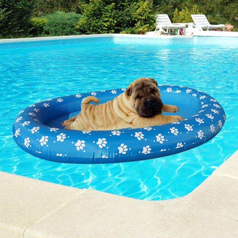 Photo 1 of 32"x16" Inflatable Dragon Pool Float,Tail Pool Float with Holes,Doggie Floating Raft Puppy Swimming Pool Toy Raft,Swimming Pool Beach Toy