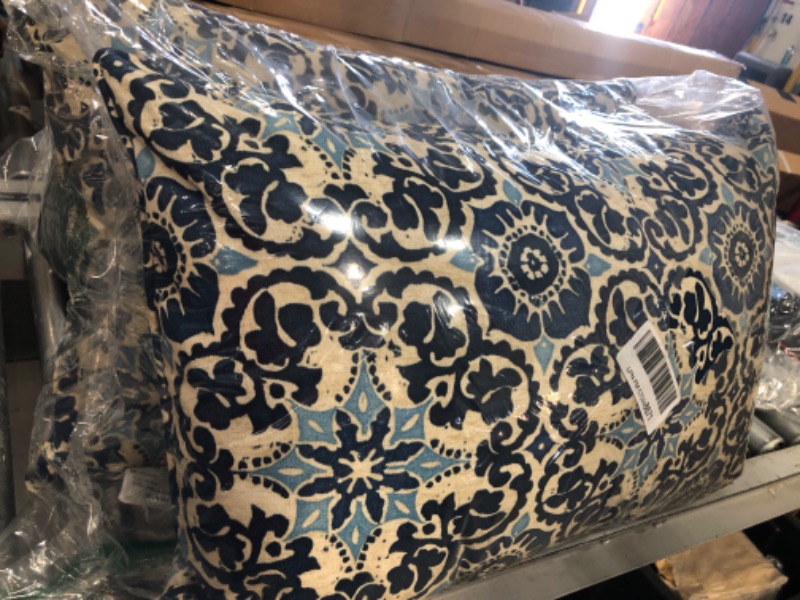 Photo 1 of 14" x 24" 2pk blue/white pillows