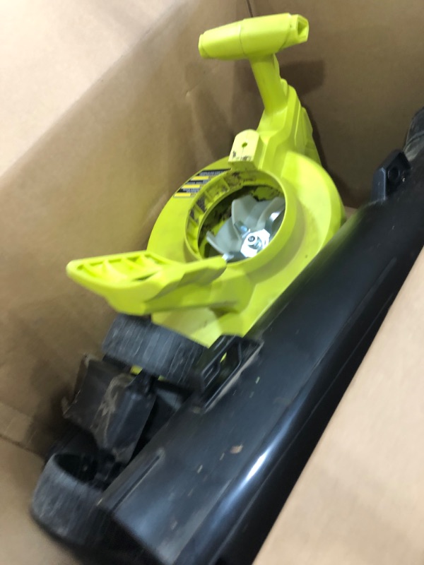 Photo 4 of ***parts missing*** RYOBI 40-Volt Lithium-Ion Cordless Battery Leaf Vacuum/Mulcher (Tool Only)