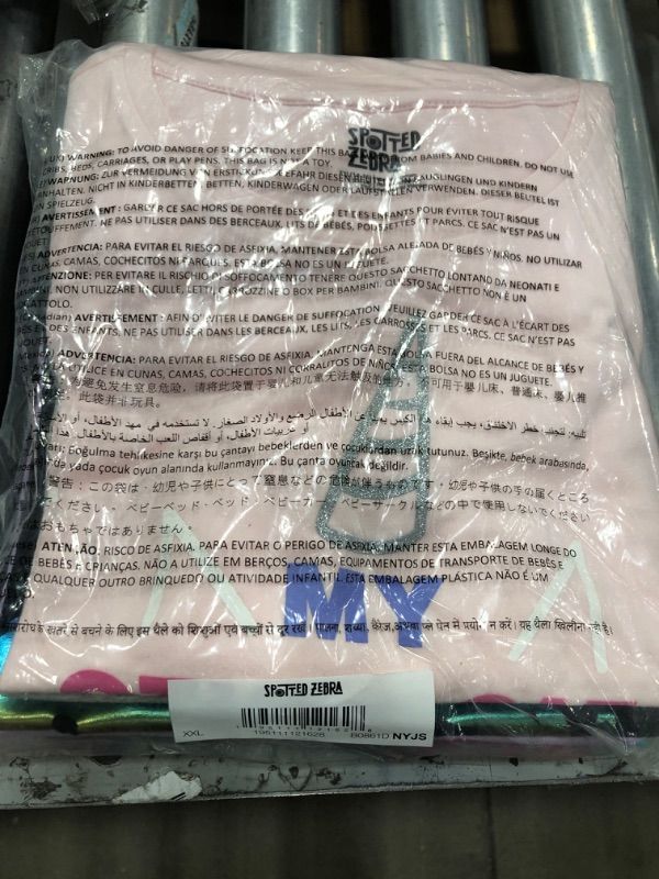 Photo 1 of Amazon Essentials Girls and Toddlers' Long-Sleeve T-Shirts (Previously Spotted Zebra), Multipacks 5 Black Unicorn/Green/Grey/Pink/Purple XX-Large