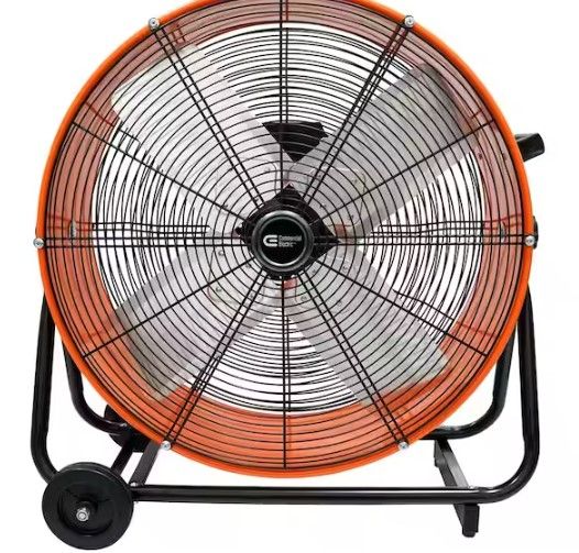 Photo 1 of 24 in. 2-Speed Heavy Duty Tilt Drum Fan
