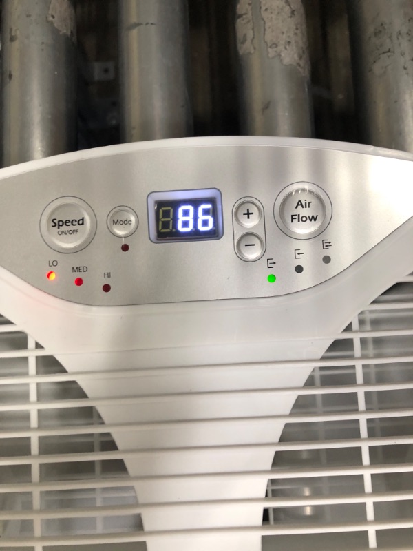 Photo 1 of shinic 9-Inch Blades Dual Window Fan, Remote Control, 3 Speeds, 3 Modes and Thermostat Control, Temp Display, 23.8"-37" Expandable Window Exhaust Fan for Smokers, Window Fans for Kitchen Bathroom BP6-9D