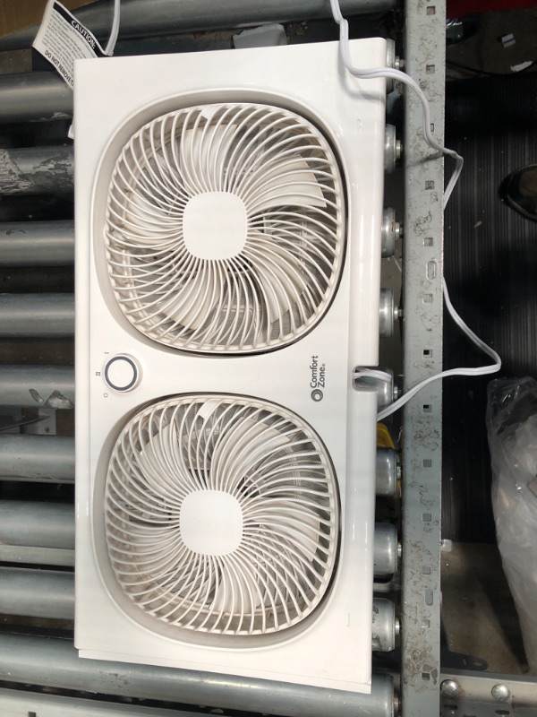 Photo 2 of 9 in. Twin Window Fan with Manually Reversible Airflow Control