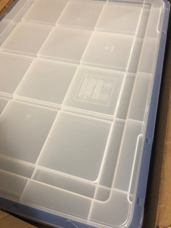 Photo 4 of [READ NOTES]
IRIS USA 60 Quart WEATHERPRO Plastic Storage Box with Durable Lid and Seal and Secure Latching Buckles, Clear 