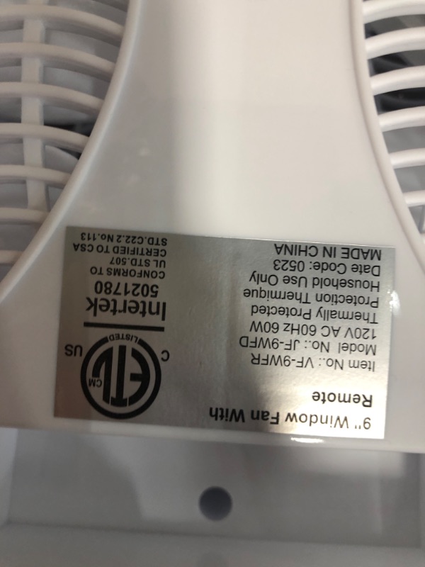 Photo 1 of KEN BROWN 9 Inch Twin Window Fan With Remote, 3-Speed Reversible Air Quiet Flow and Thermostat Control,ETL Safety Listed
