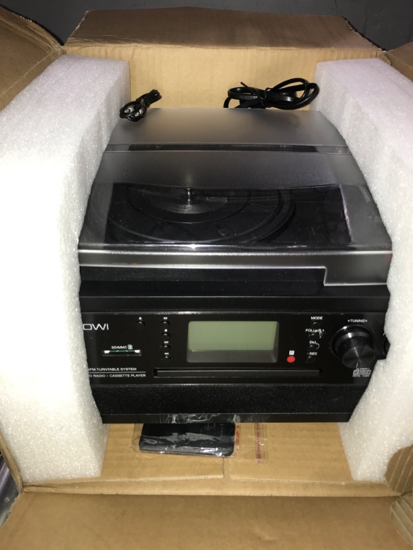 Photo 2 of DIGITNOW Bluetooth Record Player Turntable with Stereo Speaker, LP Vinyl to MP3 Converter with CD, Cassette, Radio, Aux in and USB/SD Encoding, Remote Control, Audio Music Player Built in Amplifier