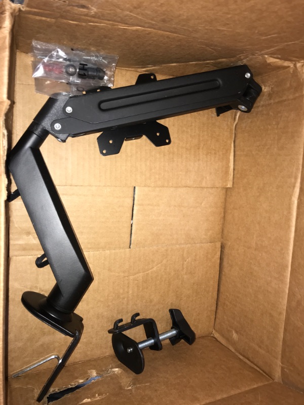 Photo 1 of Suptek Monitor Mount Gas Spring Monitor Arm Desk Mount Fully Adjustable Fits 17 20 22 23 24 26 27 inch Monitors Weight Capacity up to 13.2 lbs Black Monitor Arm