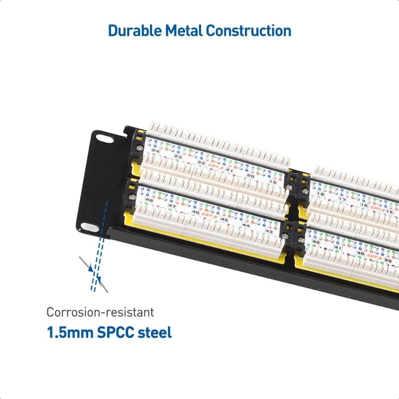 Photo 3 of Cable Matters UL Listed Rackmount or Wall Mount 48 Port Network Patch Panel (Cat6 Patch Panel / RJ45 Patch Panel) 