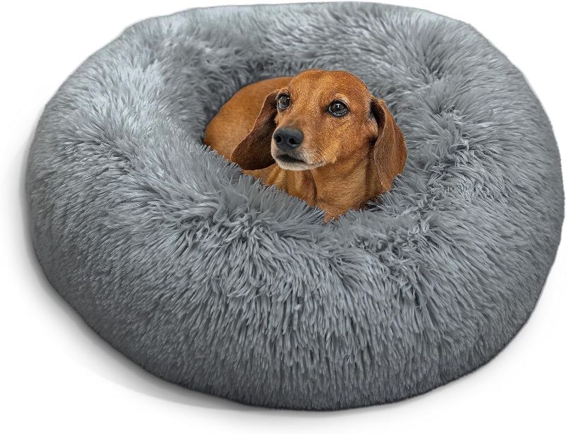 Photo 1 of 
Best Friends by Sheri The Original Calming Donut Cat and Dog Bed in Shag Fur Gray, Small 23x23
Size:23.0"L x 23.0"W x 7.0"Th
Style:Bed Only